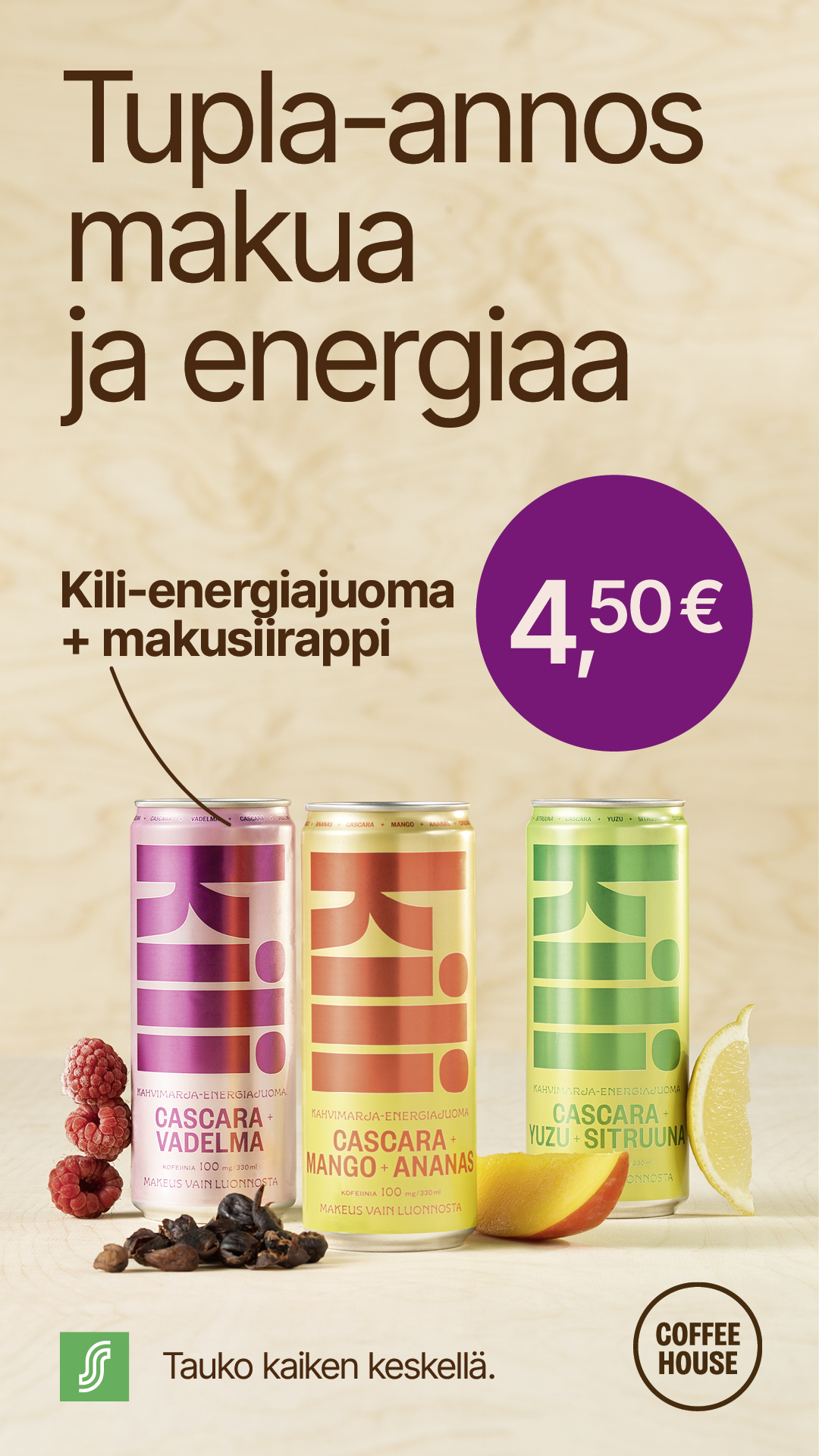 Rakenna oma energiajuomasi Coffee House