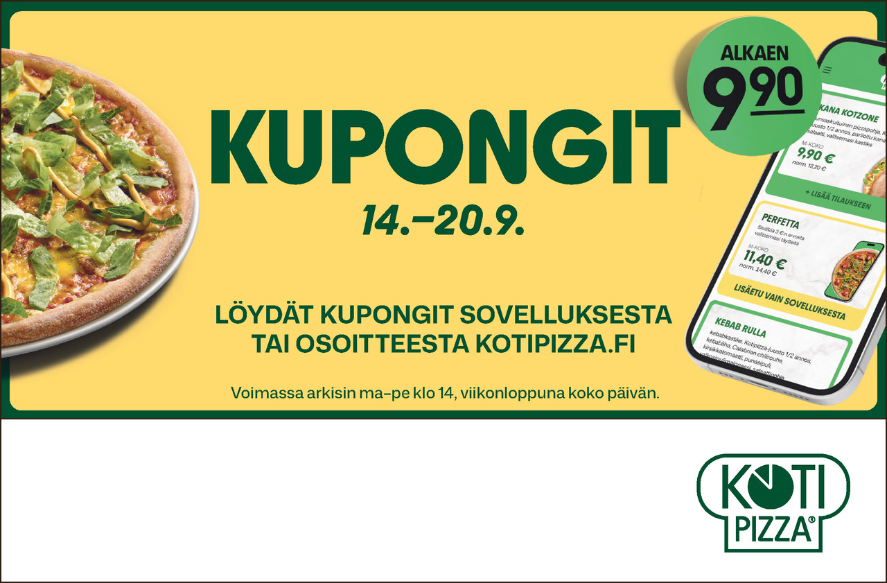 Kupongit 14-20.9. Kotipizza