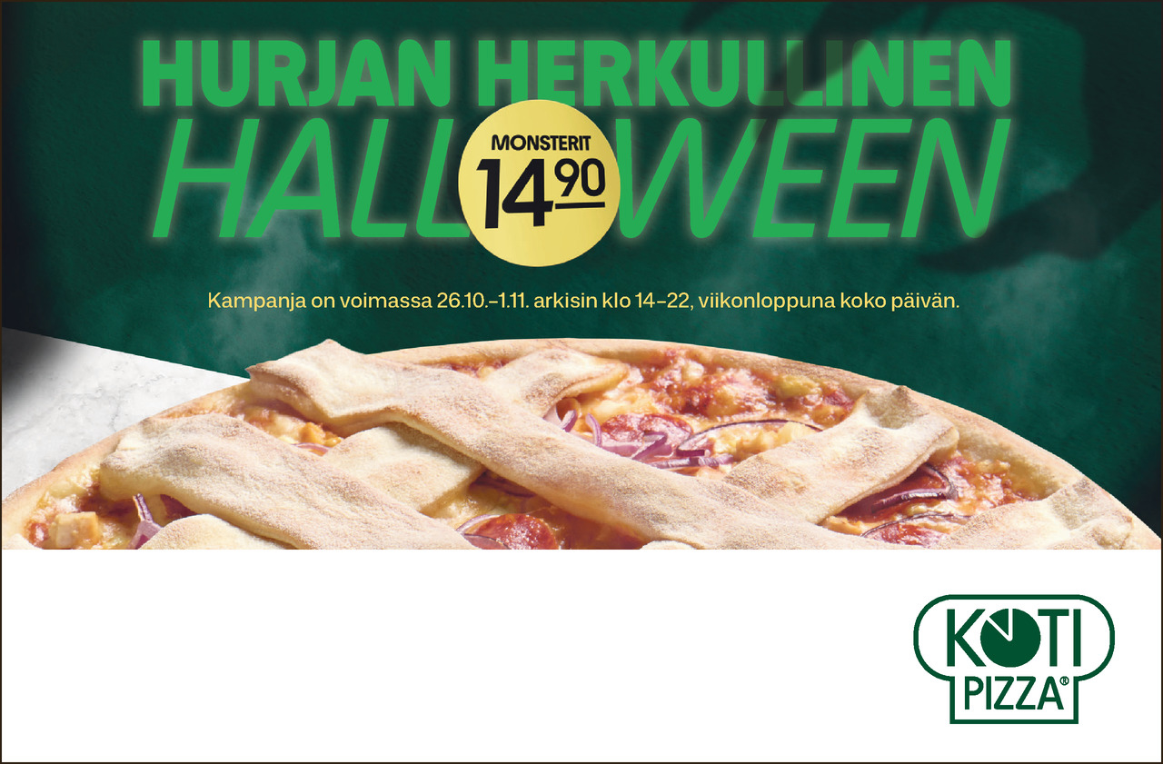 Hurjan herkullinen Halloween Kotipizza
