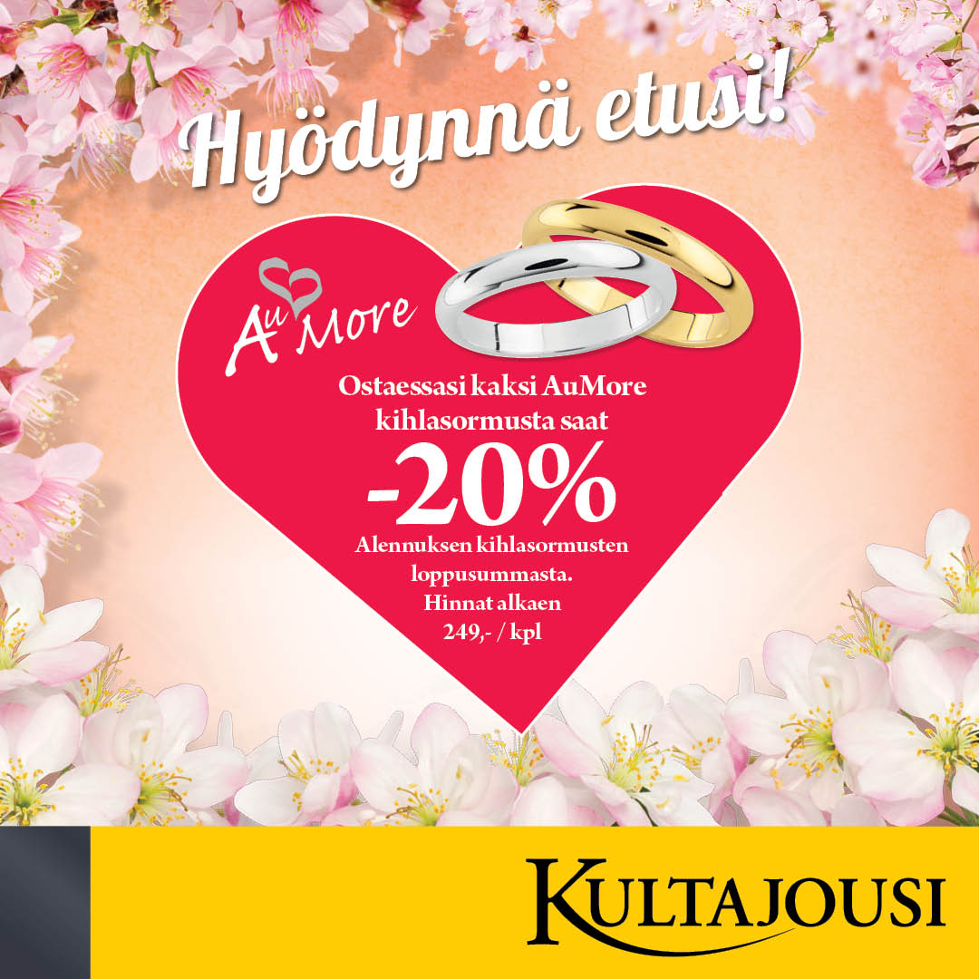 Kultaiset kihlasormukset Kultajousi