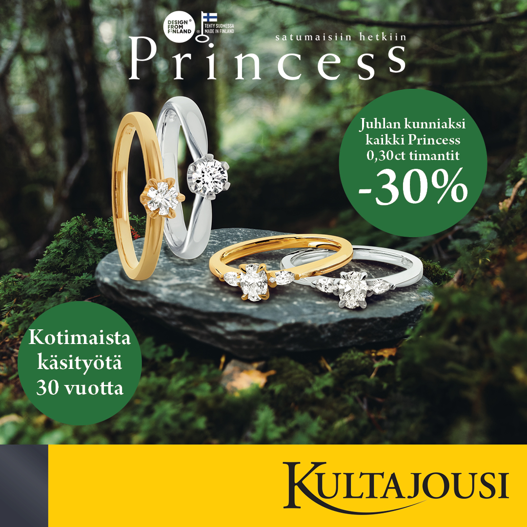 Princess timanttimallisto 30v! Kultajousi