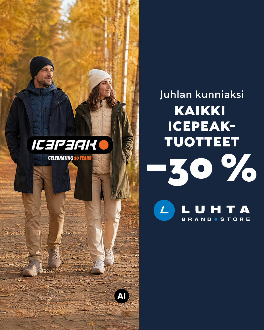 ICEPEAK -30% kanta-asiakkaille. Luhta Brand Store