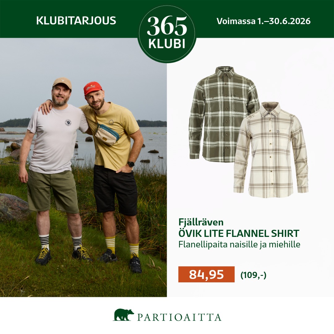 FJÄLLRÄVEN Övik lite flannel shirt naisille ja miehille Partioaitta