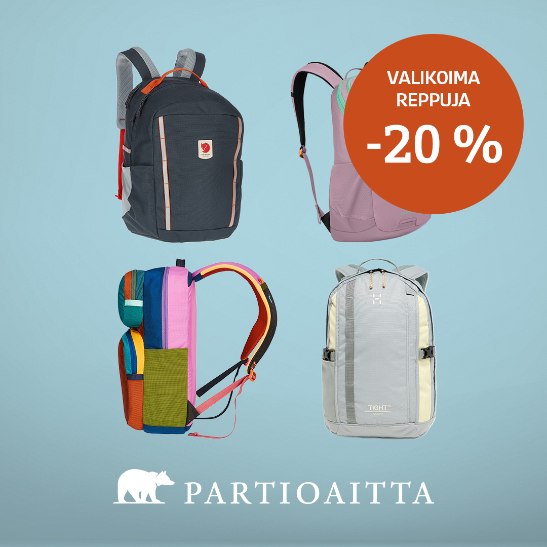 Valikoima reppuja -20% Partioaitta