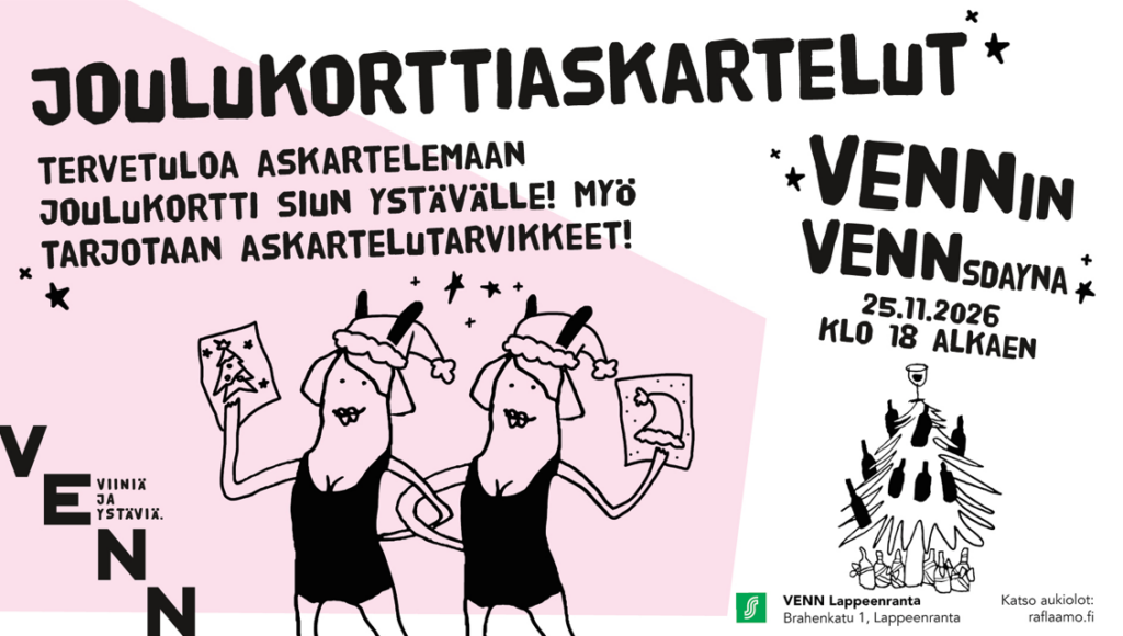 Joulukorttiaskartelut VENNissä VENN Lappeenranta