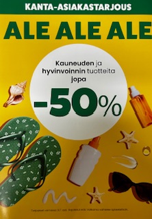 Kesä ALE jopa -50%! Yliopiston Apteekki