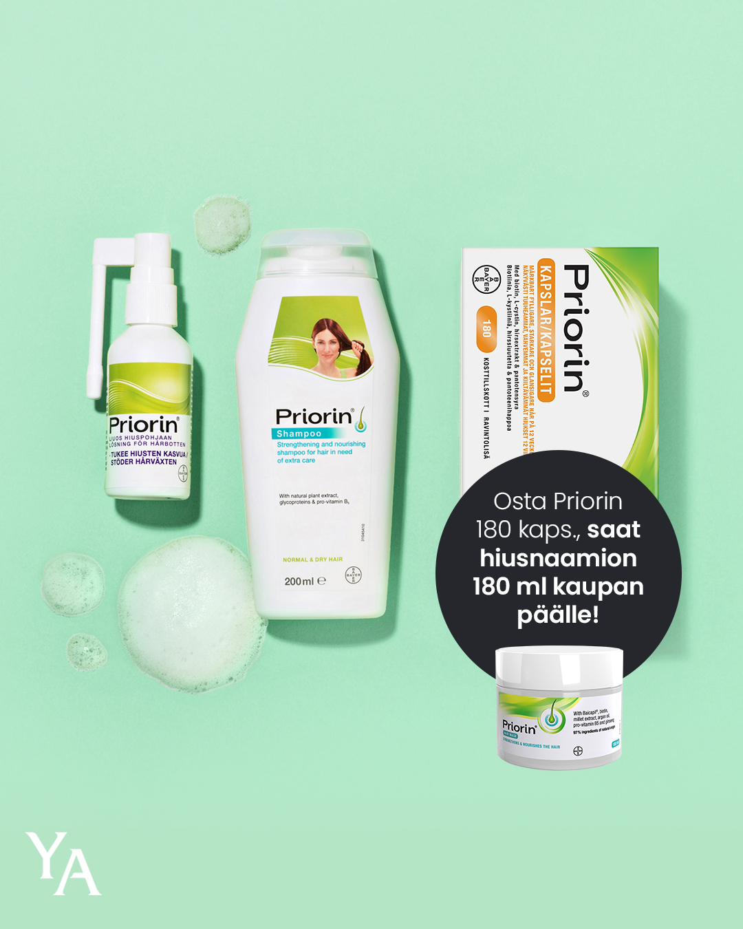 Priorin-hiustuotteet -20% Yliopiston Apteekki